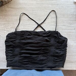 Madewell cropped poplin top